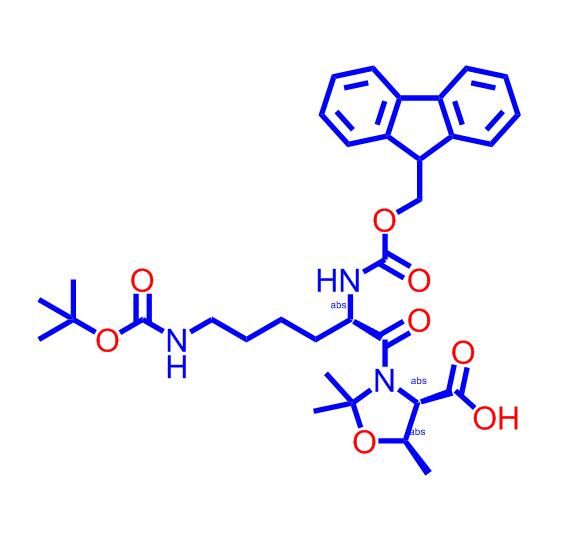 (4S,5R)-3-[(2S)-6-[[叔丁氧羰基]氨基]-2-[[芴甲氧羰基]氨基]-1-氧代己基]-2,2,5-三甲基-4-恶唑烷羧酸,Fmoc-L-Lys(Boc)-L-Thr[PSI(Me,Me)Pro]-OH