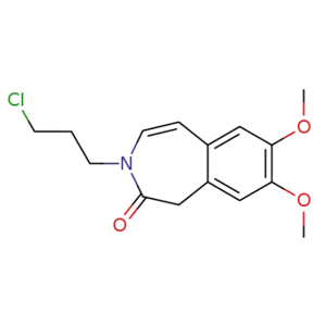 7,8-二甲氧基-3-(3-氯代丙基)-1,3-二氢-2H-3-苯并氮杂卓-2-酮,7,8-DiMethoxy-3-(3-chloropropyl)-1,3-dihydro-2H-3-benzazepin-2-one