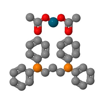 1,3-双(二苯基膦)丙烷醋酸钯,Diacetato  1,3-bis(diphenyl  phosphino)  propane  palladium  (II)  Coupling  reactions. Carbonylation. Solubility: S.  acetic  acid,  chloroform,  methanol  sl.s  acetone,  v.sl.s  toluene