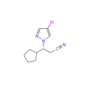 (BETAR)-4-溴-BETA-环戊基-1H-吡唑-1-丙腈,(R)-3-(4-broMo-1H-pyrazol-1-yl)-3-cyclopentylpropanenitrile