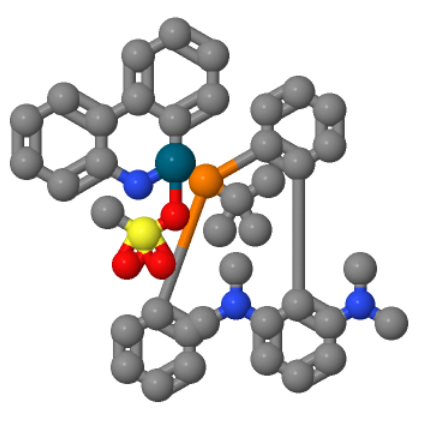 2′-(氨基-N)[1,1′-联苯]-2-甲基-C][2′-[(1,1-二甲基乙基)苯基膦酰基]-N2,N2,N6,N6-四甲基[1,1′-联苯]-2,6-二胺](甲基磺酰-O)钯,2′-(Amino-κN)[1,1′-biphenyl]-2-yl-κC][2′-[(1,1-dimethylethyl)phenylphosphino-κP]-N2,N2,N6,N6-tetramethyl[1,1′-biphenyl]-2,6-diamine](methanesulfonato-κO)palladium