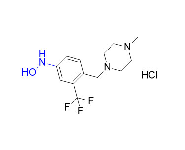 泊那替尼杂质01,N-(4-((4-methylpiperazin-1-yl)methyl)-3-(trifluoromethyl)phenyl)hydroxylamine hydrochloride