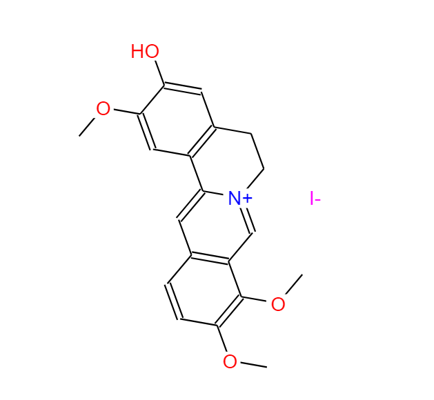药根碱,2,9,10-Trimethoxy-5,6-dihydroisoquinolino[2,1-b]isoquinolin-7-ium-3-ol