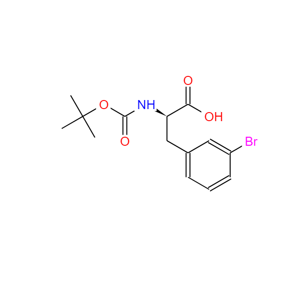 Boc-D-3-溴苯丙氨酸,(R)-N-Boc-3-Bromophenylalanine