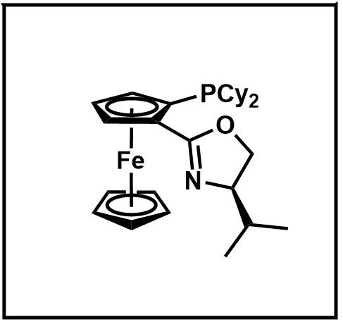 (R)-1-(dicyclohexylphosphino)-2-[(R)-4-isopropyloxazolin-2-yl]ferrocene