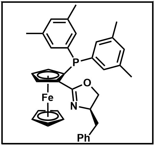 (R)-1-(bis(3,5-dimethylphenyl))-2-[(R)-4-isopropyloxazolin-2-yl]ferrocene