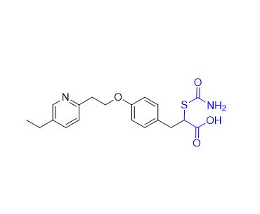 吡格列酮杂质14,2-(carbamoylthio)-3-(4-(2-(5-ethylpyridin-2-yl)ethoxy)phenyl)propanoic acid