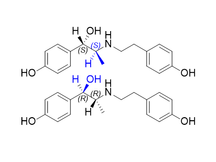 利托君杂质01,4-(2-(((1SR,2SR)-1-hydroxy-1-(4-hydroxyphenyl)propan-2-yl)amino)ethyl)phenol