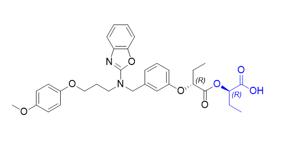 佩瑪貝特雜質(zhì)11,(R)-2-(((R)-2-(3-((benzo[d]oxazol-2-yl(3-(4-methoxyphenoxy)propyl)amino)methyl)phenoxy)butanoyl)oxy)butanoic acid