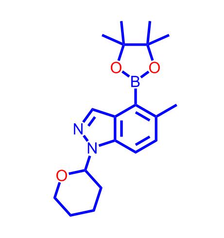 5-甲基-1-(四氢吡喃-2-基)-4-(4,4,5,5-四甲基-1,3,2-二氧硼杂环戊烷-2-基)-1H-吲唑,5-Methyl-1-(oxan-2-yl)-4-(4,4,5,5-tetramethyl-1,3,2-dioxaborolan-2-yl)-1H-indazole