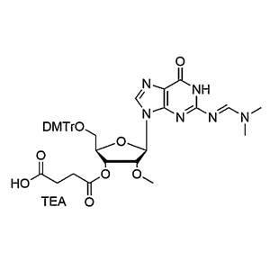 5'-O-DMT-2'-OMe-G(dmf)-3'-O-succinate, TEA salt