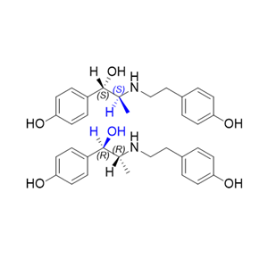 利托君杂质01,4-(2-(((1SR,2SR)-1-hydroxy-1-(4-hydroxyphenyl)propan-2-yl)amino)ethyl)phenol