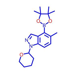 5-甲基-1-(四氢吡喃-2-基)-4-(4,4,5,5-四甲基-1,3,2-二氧硼杂环戊烷-2-基)-1H-吲唑1698028-42-0