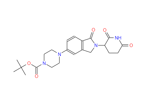 4-(2-(2,6-二氧代哌啶-3-基)-1-氧代异吲哚啉-5-基)哌嗪-1-甲酸叔丁酯,1-Piperazinecarboxylic acid, 4-[2-(2,6-dioxo-3-piperidinyl)-2,3-dihydro-1-oxo-1H-isoindol-5-yl]-, 1,1-dimethylethyl ester