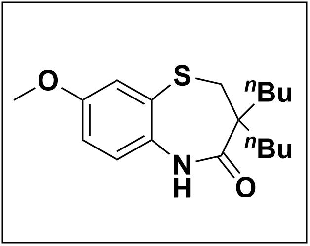 1,5-Benzothiazepin-4(5H)-one, 3,3-dibutyl-2,3-dihydro-8-methoxy-,1,5-Benzothiazepin-8-ol, 3,3-dibutyl-2,3,4,5-tetrahydro-7-(methylthio)-5-phenyl-, 1,1-dioxide