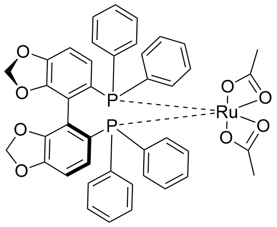 二乙酸根[(S)-(-)-5,5'-双(二苯基膦)-4,4'-联-1,3-苯并二恶茂]钌(II),Diacetato[(S)-(-)-5,5'-bis(diphenylphosphino)-4,4'-bi-1,3-benzodioxole]ruthenium(II)