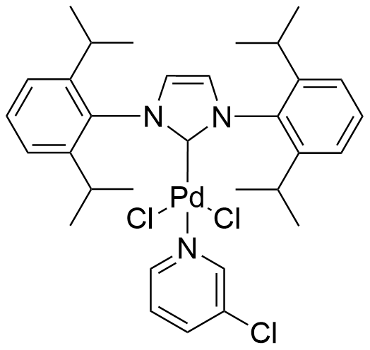 [1,3-双(2,6-二异丙基苯)咪唑-2-基亚基](3-氯吡啶基)二氯化钯(II),[1,3-Bis(2,6-Diisopropylphenyl)imidazol-2-ylidene](3-chloropyridyl)palladium(II) dichloride