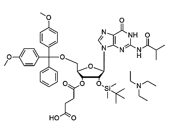 N2-iBu-DMT-2'-O-TBDMS-Gr-3'-succinate, TEA salt,N2-iBu-DMT-2'-O-TBDMS-Gr-3'-succinate, TEA salt