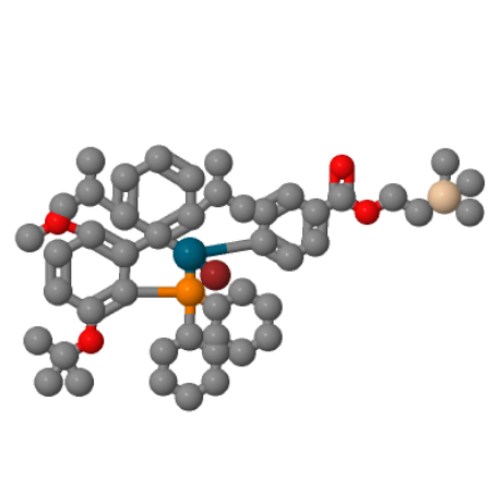 [2-(二环己基膦)-3-叔丁氧基-6-甲氧基-2',6'-二异丙基-1,1'-联苯](4-((2-(三甲基硅基)乙氧基)羰基)苯基-1-基)溴化钯,Palladium, bromo[dicyclohexyl[3-(1,1-dimethylethoxy)-6-methoxy-2′,6′-bis(1-methylethyl)[1,1′-biphenyl]-2-yl-κC1′]phosphine-κP][4-[[2-(trimethylsilyl)ethoxy]carbonyl]phenyl]-, (SP-4-2)-