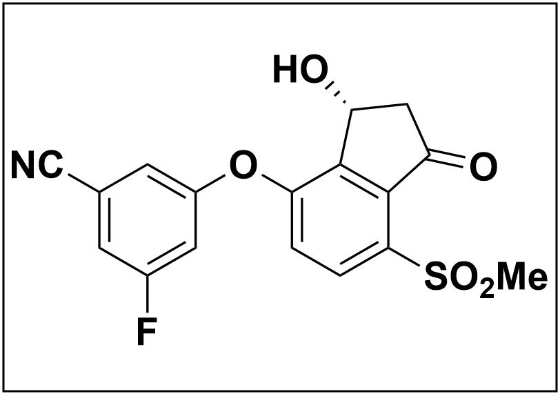 (R)-3-fluoro-5-((3-hydroxy-7-(methylsulfonyl)-1-oxo-2,3-dihydro-1H-inden-4-yl)oxy)benzonitrile