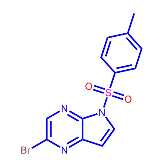 N-甲苯磺酰基-5-溴-4,7-二氮杂吲哚,2-Bromo-5-tosyl-5H-pyrrolo[2,3-b]pyrazine