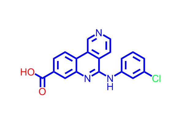 5-[(3-氯苯基)氨基]-苯并[C]-2,6-萘啶-8-羧酸,5-((3-Chlorophenyl)amino)benzo-[c][2,6]naphthyridine-8-carboxylic acid