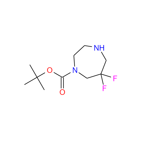 叔-丁基 6,6-二氟-1,4-重氮基庚环-1-甲酸基酯,6,6-Difluoro-[1,4]Diazepane-1-Carboxylic Acid Tert-Butyl Ester(WX630010)