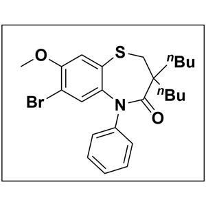 1,5-Benzothiazepin-4(5H)-one, 7-bromo-3,3-dibutyl-2,3-dihydro-8-methoxy-5-phenyl-