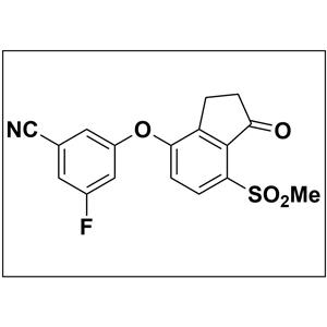 1672665-55-2  3-fluoro-5-((7-(methylsulfonyl)-1-oxo-2,3-dihydro-1H-inden-4-yl)oxy)benzonitrile