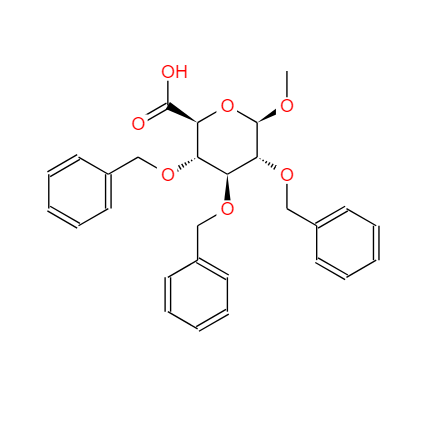 甲基-2,3,4-三-O-苄基-alpha-D-吡喃葡糖苷酸,Methyl 2,3,4-tris-O-(phenylmethyl)-beta-D-glucopyranosiduronic acid