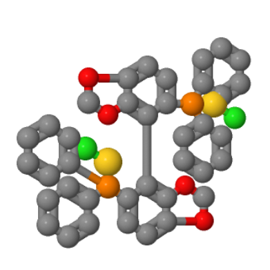 [Μ-[(4R)-[4,4'-二-1,3-亚甲基二氧苯]-5,5'-二基双[二苯基膦-ΚP]]]二氯二金 (9CI),Gold, [μ-[1,1'-(4R)-[4,4'-bi-1,3-benzodioxole]-5,5'-diylbis[1,1-diphenylphosphine-κP]]]dichlorodi-