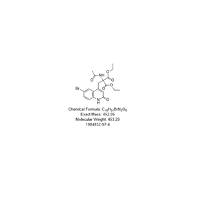 Propanedioic acid, 2-(acetylamino)-2-[(6-bromo-1,2-dihydro-2-oxo-4-quinolinyl)methyl]-, 1,3-diethyl ester