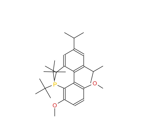 2 - (二叔丁基膦)-3,6-二甲氧基-2'-4'-6'三- 1 -丙基- 1,1'-双苯基,2-(Di-tert-butylphosphino)-3,6-dimethoxy-2’,4’,6’-triisopropyl-1,1’-biphenyl (tBuBrettPhos)