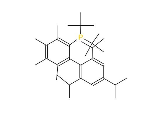 2-二叔丁基磷-3,4,5,6-四甲基-2',4',6'-三异丙基联苯,2-Di-t-butylphosphino-3,4,5,6-tetramethyl-2',4',6'-tri-i-propylbiphenyl (tBuXphos)