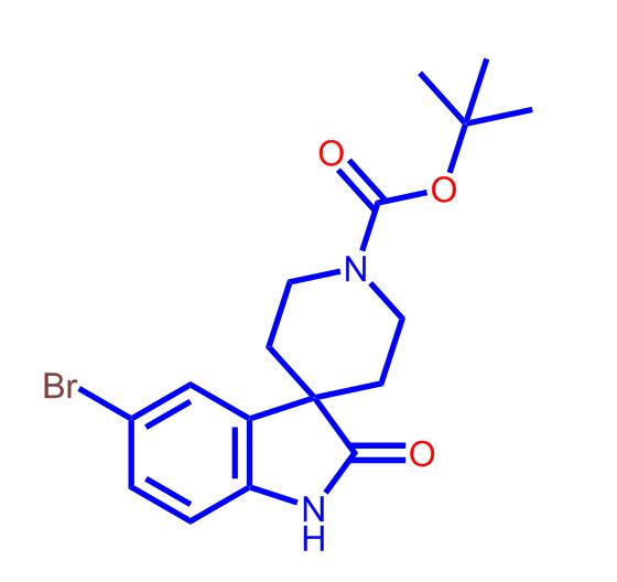 5-溴-2-氧代螺[二氢吲哚-3,4'-哌啶]-1'-甲酸叔丁酯,1'-Boc-5-bromo-1,2-dihydro-2-oxo-spiro[3H-indole-3,4'-piperidine