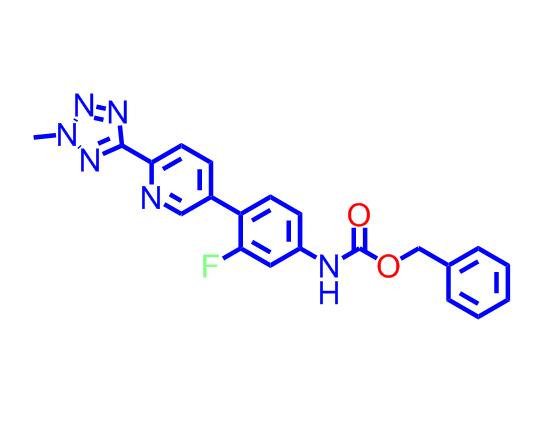 N-（3-氟-4-（6-（2-甲基-2h-四唑-5-基）-3-吡啶基）苯基）氨基甲酸苯甲酯,N- [3- fluoro-4- [6- (2-methyl--2H- tetrazol-5-yl) -3-pyridinyl] phenyl] carbamate