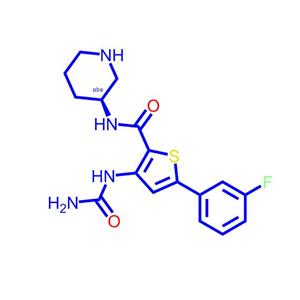 3-[(氨基羰基)氨基]-5-(3-氟苯基)-N-(3S)-3-哌啶基-2-噻吩羧胺,3-[(AMinocarbonyl)aMino]-5-(3-fluorophenyl)-N-(3S)-3-piperidinyl-2-ThiophenecarboxaMide