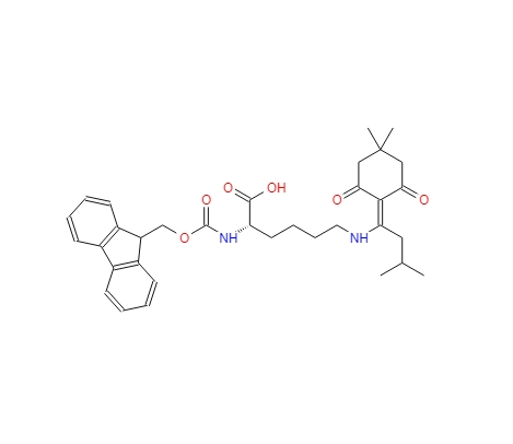 N-芴甲氧羰基-N'-[1-(4,4-二甲基-2,6-二氧代环己基亚甲基)-3-甲基丁基]-L-赖氨酸,Fmoc-Lys(ivdde)-OH