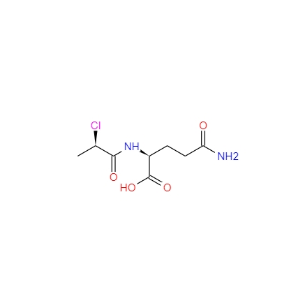 D-2-氯丙酰基-L-谷氨酰胺,(S)-5-amino-2-((R)-2-chloropropanamido)-5-oxopentanoic acid