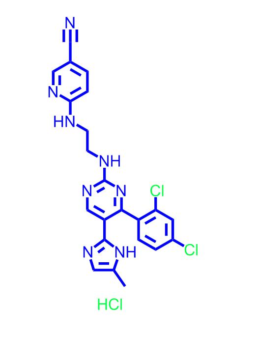 6-((2-((4-(2,4-二氯苯基)-5-(5-甲基-1H-咪唑-2-基)嘧啶-2-基)氨基)乙基)氨基)烟腈单盐酸盐,6-((2-((4-(2,4-Dichlorophenyl)-5-(5-methyl-1H-imidazol-2-yl)pyrimidin-2-yl)amino)ethyl)amino)nicotinonitrilemonohydrochloride