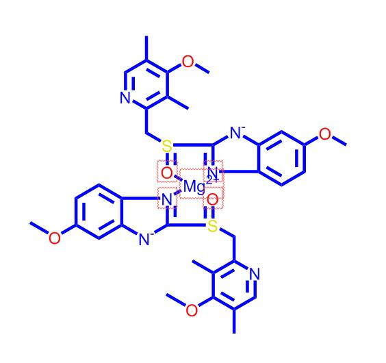 (T-4)-双[6-甲氧基-2-[(S)-[(4-甲氧基-3,5-二甲基-2-吡啶基)甲基]亚磺酰基-κO]-1H-苯并咪唑-κN3]镁,(T-4)-Bis[6-methoxy-2-[(S)-[(4-methoxy-3,5-dimethyl-2-pyridinyl)methyl]sulfinyl-κO]-1H-benzimidazolato-κN3]magnesium