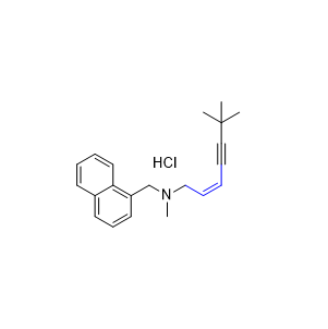 特比萘芬杂质02,(2Z)-N,6,6-trimethyl-N-(naphthalen-1-ylmethyl)hept-2- en-4-yn-1-amine hydrochloride