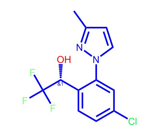 (R)-1-(4-氯-2-(3-甲基吡唑-1-基)苯基)-2,2,2三氟乙醇,(R)-1-(4-chloro-2-(3-methyl-1H-pyrazol-1-yl)phenyl)-2,2,2-trifluoroethanol