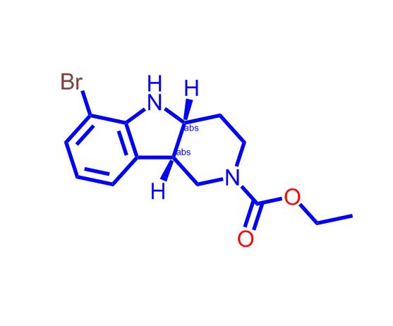 (4aS,9bR)-6-溴-3,4,4a,5-四氢-1H-吡啶并[4,3-b]吲哚-2(9bH)-羧酸乙酯,(4aS,9bR)-Ethyl6-bromo-3,4,4a,5-tetrahydro-1H-pyrido[4,3-b]indole-2(9bH)-carboxylate
