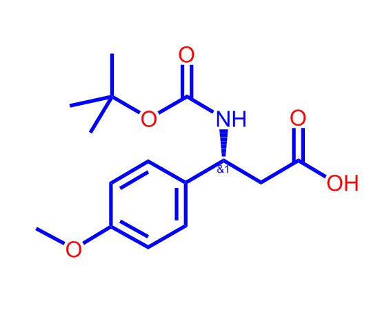 (R)-3-((叔丁氧基羰基)氨基)-3-(4-甲氧基苯基)丙酸,(R)-3-((tert-Butoxycarbonyl)amino)-3-(4-methoxyphenyl)propanoicacid