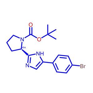 (S)-2-(5-(4-溴苯基)-1H-咪唑-2-基)吡咯烷-1-羧酸叔丁酯1007882-04-3