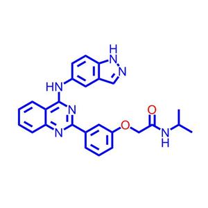 2-[3-[4-[(1H-吲唑-5-基)氨基]喹唑啉-2-基]苯氧基]-N-异丙基乙酰胺911417-87-3