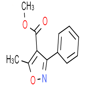 5-甲基-3-苯基-异恶唑-4-羧酸甲酯,Methyl 5-methyl-3-phenyl-4-isoxazolecarboxylate