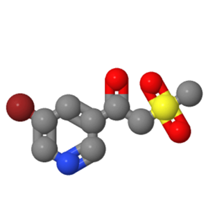 1-(5-溴吡啶-3-基)-2-(甲砜)乙酮；386715-50-0