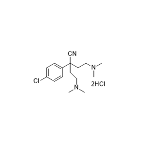 氯苯那敏杂质13,2-(4-chlorophenyl)-4-(dimethylamino)-2-(2-(dimethylamino)ethyl) butanenitrile dihydrochloride